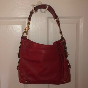 Coach Bag Red Leather
